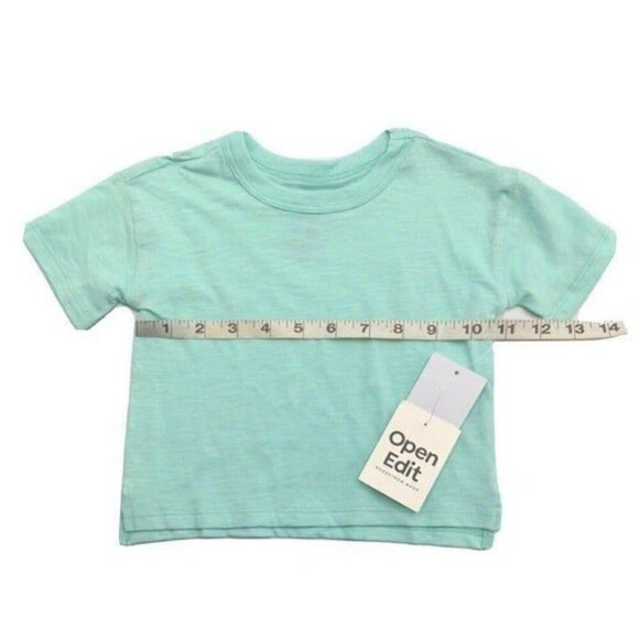 Open Edit Nordstrom Baby Boy Clothes Top & Pants Set 6 Mo Green Multicolor NEW - Picture 7 of 9